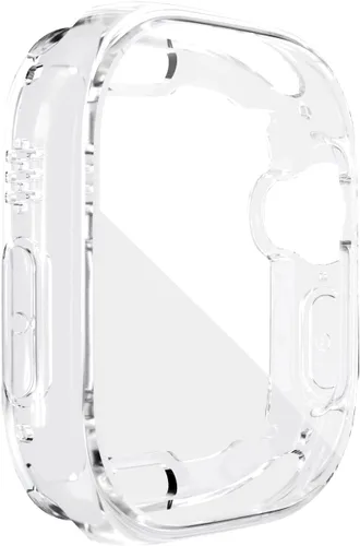 Vista 5 de Yrzper Funda protectora de pantalla compatible con Apple Watch Ultra de 1.732 pulgadas / Ultra 2 de 1.732 pulgadas, cubierta de TPU suave chapada