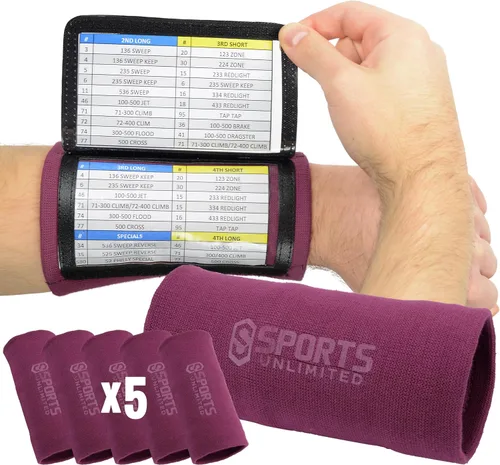 Vista 38 de Sports Unlimited Banda Instructora Triple para Adultos, Muñequeras de Fútbol para Jugadas, Muñequeras de Béisbol, Bandas de Brazo QB