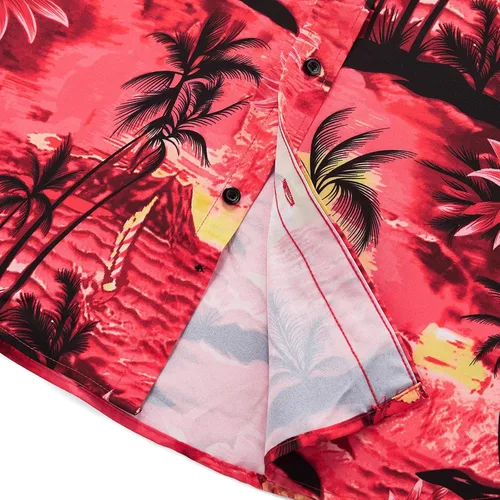 Vista 8 de ENVMENST Hawaiian Shirt for Men Short Sleeve Beach Printed Summer Button Down Aloha Shirt(S-3XL)