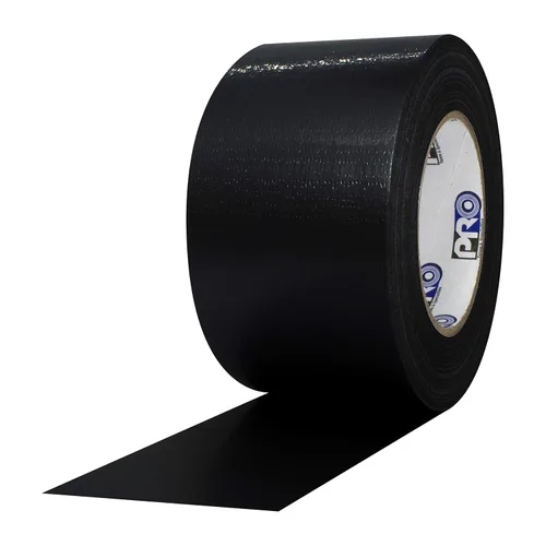 Vista 2 de ProTapes Pro Duct 100 Cinta adhesiva económica de tela recubierta de polietileno, 60 yardas de largo x 2 pulgadas de ancho, color negro