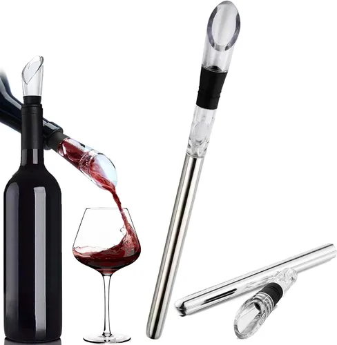 Vista 8 de Enfriador de vino pequeño enfriador de vino 3 en 1 de acero inoxidable enfriador de botellas de vino enfriadores de vino sin hielo para botellas