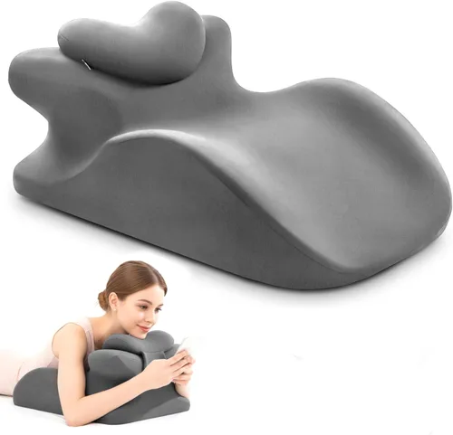 Vista 8 de Almohada de cuña de espuma viscoelástica, almohada ergonómica de lectura y cuña de cama para dormir, soporte de espalda, reflujo ácido y elevación