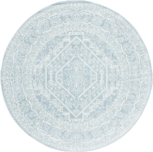 Vista 136 de SAFAVIEH ADR108B - Tapete de la colección Adirondack, 2 pies 1 pulgada x 6 pies, marfil y plateado, diseño de medallón oriental, no desprende