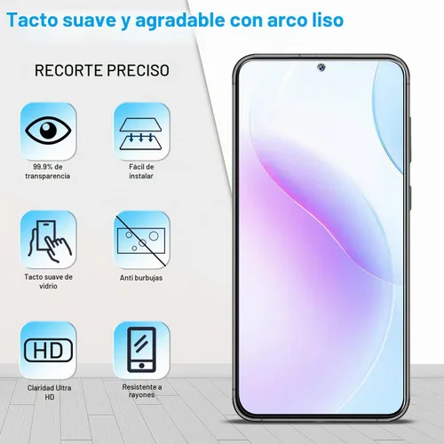 Vista 5 de Slanku Paquete de 3 protectores de pantalla para Samsung Galaxy S23 Plus Transparente