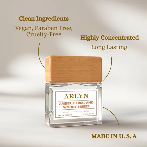 Vista 4 de ARLYN Amber Floral Woody Breeze Eau De Parfum inspirado en Bc.arat Ruge 540, perfume de larga duración para hombres y mujeres, vegano y respetuoso