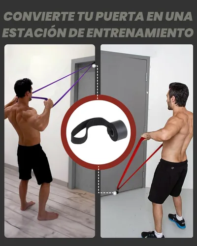 Vista 3 de Fitense Resistance Bands Set - Pull Up Bands for Men Women, Exercise Bands Resistance with Door Anchor, Training Poster & Pouch for Body Stretching