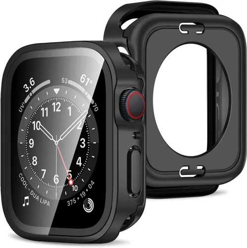 Vista 26 de Amizee 2 en 1 Estuche [Paquete de 2] Compatible con Apple Watch SE 3/2/1 Series 6/5/4 40mm con Protector de Pantalla Integrado, Cubierta Protectora