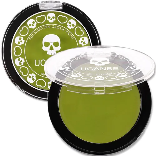 Vista 16 de UCANBE Base de maquillaje facial y corporal en crema negra, pintura de grasa profesional no tóxica, paleta de pintura facial para Halloween