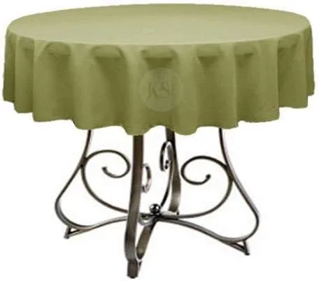 Vista 40 de Mantel redondo de poliéster de 72 pulgadas, disponible en más de 45 colores, ideal para restaurantes y superposiciones versátiles de eventos, elige