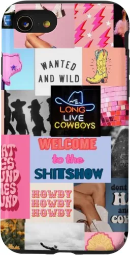 Vista 18 de Pink Western Indie Cowgirl Aesthetic Yeehaw Howdy Country - Carcasa para iPhone 17