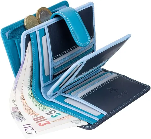 Vista 2 de Visconti Fiji - Monedero para mujer, Azul, Billetera plegable