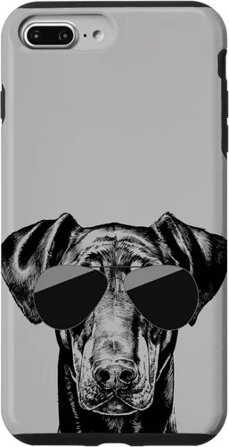Vista 12 de iPhone 12 mini Doberman Pinscher Dog con funda para gafas de sol