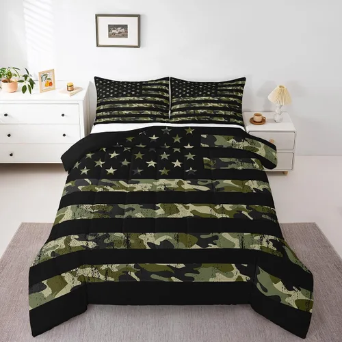 Vista 34 de Castle Fairy - Juego de funda de edredón con bandera estadounidense tamaño King, ropa de cama para niñas y adolescentes, funda de edredón con Multi