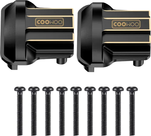 Vista 8 de Bloques de ruedas de latón Piezas de actualización de C-Hubs para TRX-4M 1/18 RC Crawler Car Contrapeso frontal total de 0.32 onzas, 2