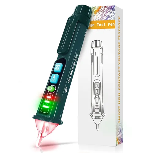 Vista 8 de Probador de Voltaje, X-XIANQI Probador Detector de Voltaje Sin Contacto, Pluma Probadora de Electricidad, Rango Dual 12V-1000V/48V-1000V, Probador