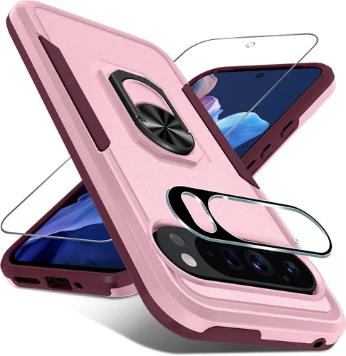 Vista 35 de Janmitta Funda para Google Pixel 8a con Protector de Pantalla + Protector de Lente de Cámara, Resistente a Prueba de Golpes de Servicio Pesado