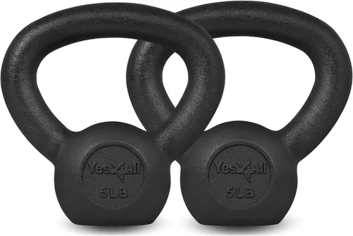 Vista 17 de Yes4All Pesa rusa de hierro fundido, pesas rusas para entrenamiento de fuerza 5-80 libras (5, 10, 15, 20, 25, 30, 35, 40, 45, 50, 60, 70, 80 libras)