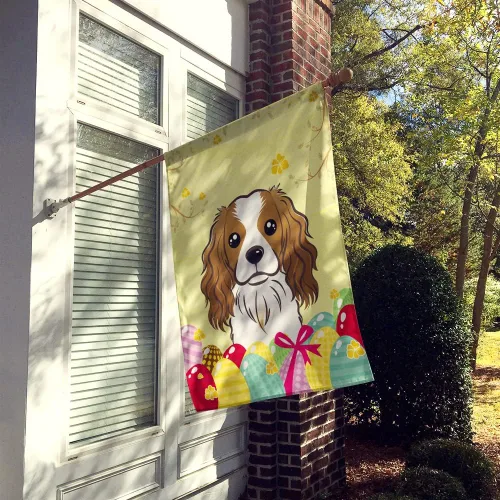 Vista 490 de Caroline's Treasures BB1923GF Bandera decorativa para jardín con diseño de Border Collie, para caza de huevos de Pascua, para jardín, jardín, patio