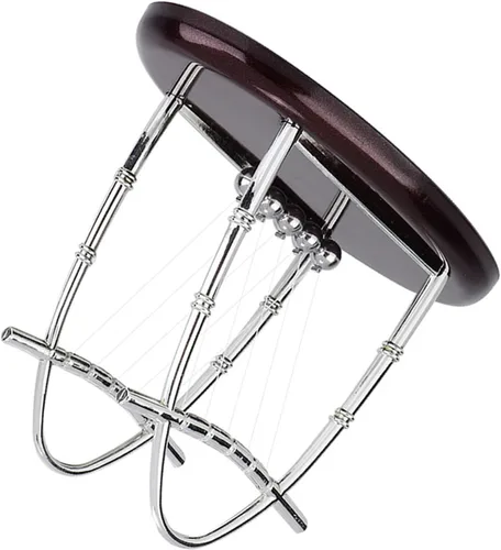 Vista 5 de Bolas de equilibrio clásicas Newton Cradle 5 bolas de acero de péndulo Ulum para oficina y educación escolar Newton bolas de cojinete oscilante (S)