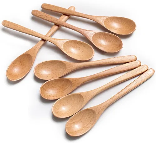 Vista 13 de Cuchara de café de madera de 6 pulgadas, cuchara de madera de haya natural, cuchara de postre para té de tarde, cuchara de té, agitadores de madera