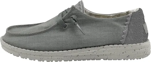 Vista 91 de Hey Dude Wendy Chambray - Zapatos para mujer, mocasines con cordones para mujer, cómodos y ligeros Aurora Blanco 2