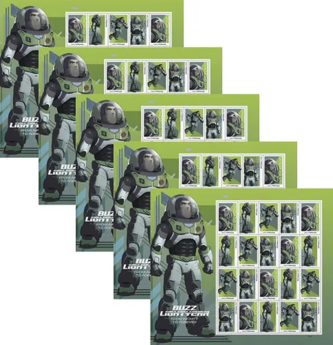 Vista 3 de Go Beyond 2022 (hoja de 20) Buzz Lightyear from Infinity to Forever First-Class Mail Forever Sellos postales