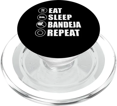 Vista 7 de Eat Sleep Bandeja Repeat Padel Racquet Paddle PopSockets Adhesive PopGrip