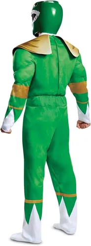 Vista 6 de Disguise Men's Green Ranger Classic Muscle Adult Costume