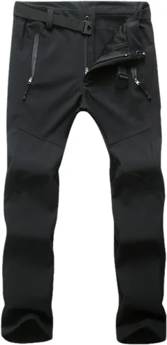 Vista 3 de Geval Pantalones de senderismo con forro polar para mujer, impermeables, para nieve, snowboard, con aislamiento al aire libre, softshell, cargo
