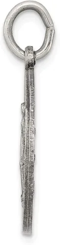 Vista 2 de Colgante de plata de ley 925 con diseño vintage de Virgen María antigua y reza por nosotros medalla milagrosa medalla de maría 0945in x 0709in Metal