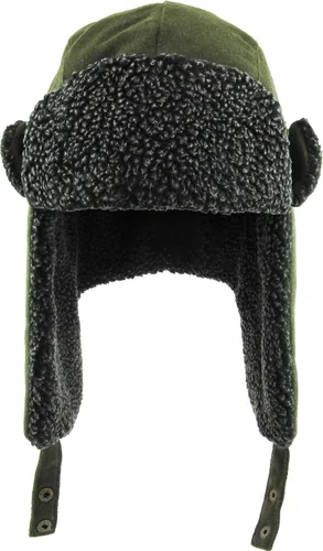 Vista 2 de Wool Blend Aviator Trapper hat Trooper Ear Flaps Ushanka Eskimo Russian Warm Winter Cold 1. Mezcla de lana de oliva