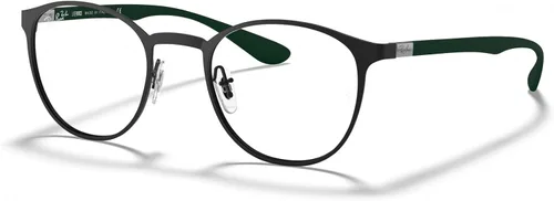 Vista 8 de Ray-Ban Unisex Rx6355 Round Prescription Eyeglass Frames Negro mate en Arista/Demo Lens