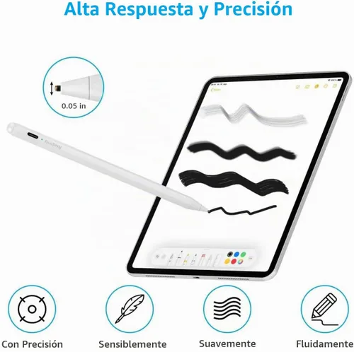 Vista 2 de Lápiz óptico para iPhone X/11/12/13/14/15/16/17/18 Pro Max, color negro Blanco