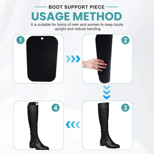 Vista 3 de Insertos moldeadores de botas (2 pares, 4 hojas) para botas altas, soportes de árbol de zapatos de 14 pulgadas de grosor para hombres y mujeres