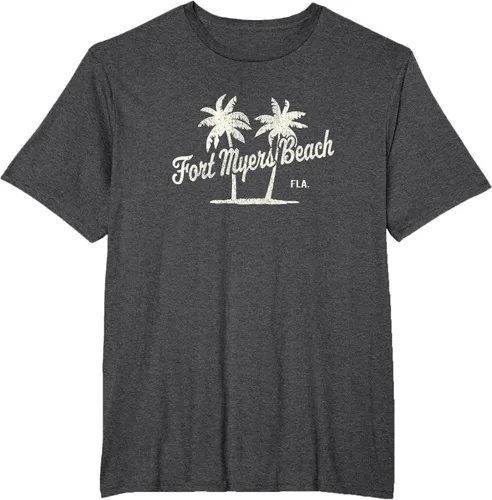 Vista 27 de Fort Myers Beach Florida Vintage 70s Palm Trees Graphic T-Shirt