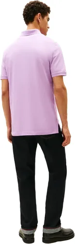 Vista 4 de Tommy Hilfiger - Camisa polo de manga corta para hombre, en ajuste clásico, de algodón piqué Violeta africana