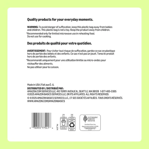 Vista 6 de Amazon Basics Platos de papel para uso diario, 8.62 pulgadas, desechables, 300 unidades, el embalaje puede variar