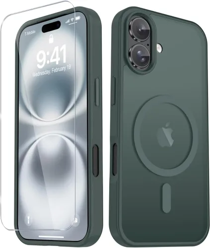 Vista 241 de Funda para Google Pixel 10 Pro XL, cubierta magnética mate, color negro Fit for MagSafe, Screen Protector included, Shockproof Military Grade