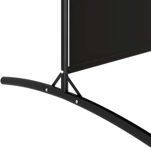 Vista 5 de vidaXL Divisor de habitación de 5 paneles de tela negra, versátil, duradero, plegable, de gran tamaño para uso doméstico u oficina