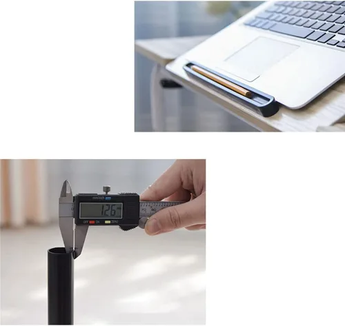 Vista 4 de Mesa para colocar sobre la cama con ruedas, mesa para colocar sobre la cama con ruedas, mesa de escritorio para laptop, mesa móvil para computadora