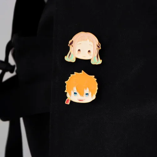 Vista 8 de Hanako-kun Broche Anime Aseo Hanako kun Yashiro Nene Coaplay Pins Jewerly, Acero aleado, No es una piedra preciosa