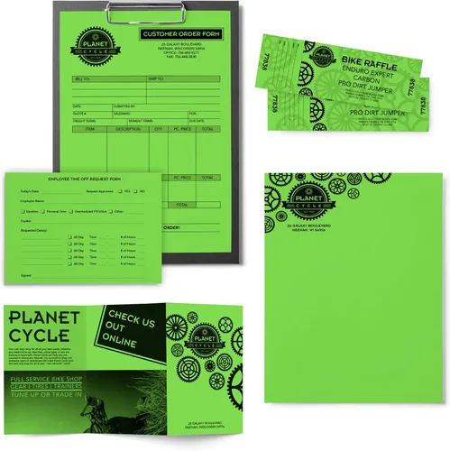Vista 7 de Papel de colores premium Neenah Astrobrights, 24 lb, 8.5 x 11 pulgadas, 500 hojas, Verde Marciano (WAU21801) (Paquete de 10)