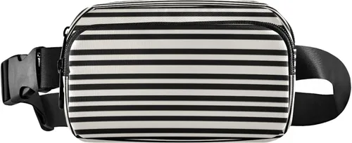 Vista 26 de Riñonera con patrón de lunares rojos y blancos para mujeres y hombres, cangurera pequeña, bolsa cruzada para exteriores, senderismo, correr, viajes