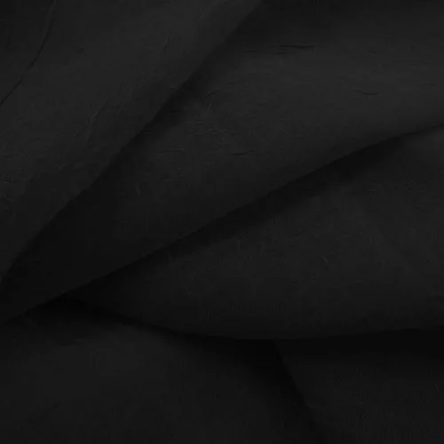 Vista 3 de sheetsnthings Solid Abri Panel de Cortina Transparente Arrugada con Bolsillo para Barra, 50 Pulgadas de Ancho x 63 Pulgadas de Largo, Negro