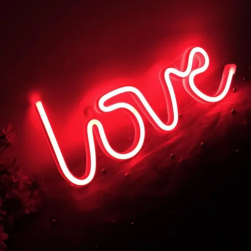 Vista 14 de Letrero de neón de amor para dormitorio, USB o batería, luz de neón para pared, luz de neón LED como letreros de pared de neón para niñas, letrero