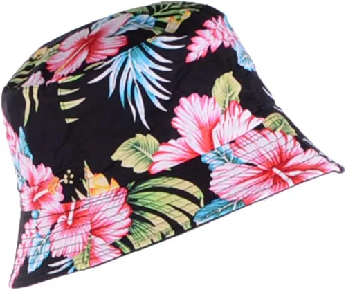 Vista 2 de BYOS - Sombrero de pescador unisex con estampado reversible de moda, plegable, de algodón ligero para exteriores
