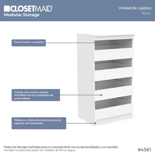 Vista 4 de ClosetMaid Blanco