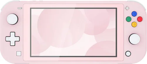 Vista 3 de eXtremeRate Cherry Blossoms Pink DIY Replacement Shell for Nintendo Switch Lite, NSL Handheld Controller Housing with Screen Protector, Custom Cover