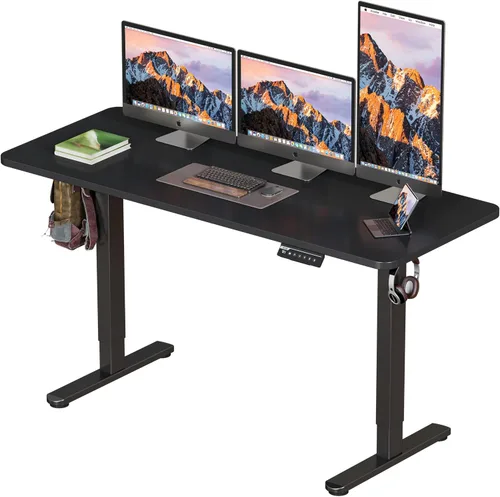 Vista 22 de BIZUM - Escritorio de pie eléctrico de 40x24 pulgadas con ajuste de altura y configuraciones de memoria, escritorio ergonómico para sentarse o estar