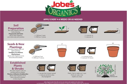 Vista 6 de Jobe's Organics 09226NA - Alimento granular para plantas, frutas y cítricos, 4 libras, Brown & Jobe's 09426 Granular Plant Food Flower & Rose, 4